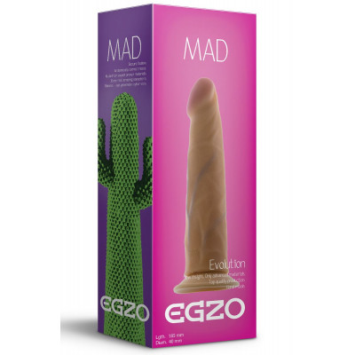 Телесный фаллоимитатор без мошонки Mad Cactus - 18,5 см.